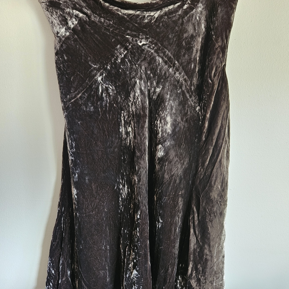 Lauren Ralph Lauren Brown Velvet Midi Skirt - Picture 6 of 6